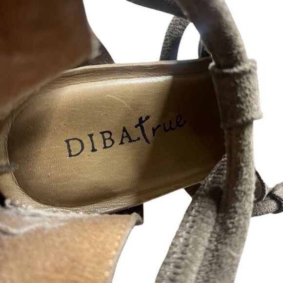 DIBA TRUE GREEN CLOVER Women's Taupe Snake Print Leather Platform Sandals Size 1 - Picture 5 of 5